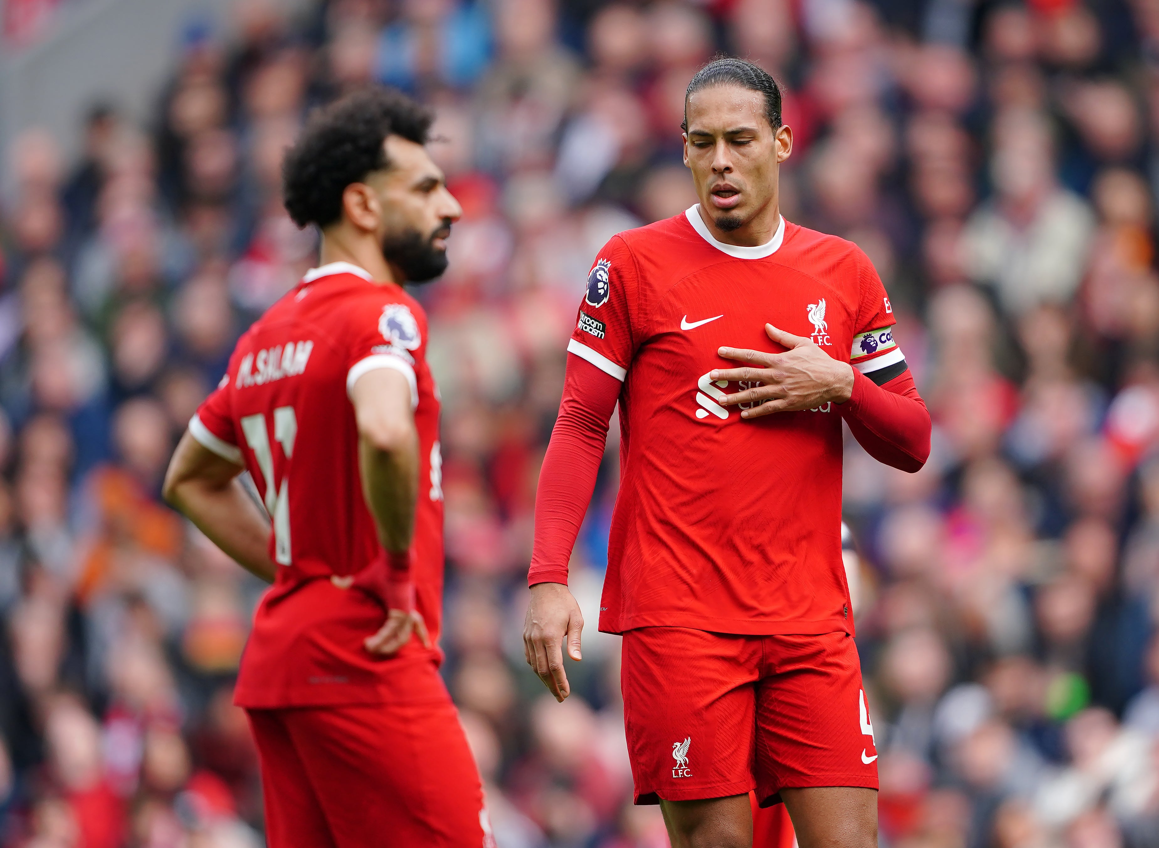 Mohamed Salah and Virgil van Dijk are out of contract at the end of the season