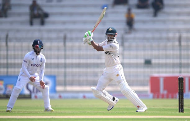 Shan Masood scores a century against England at Multan