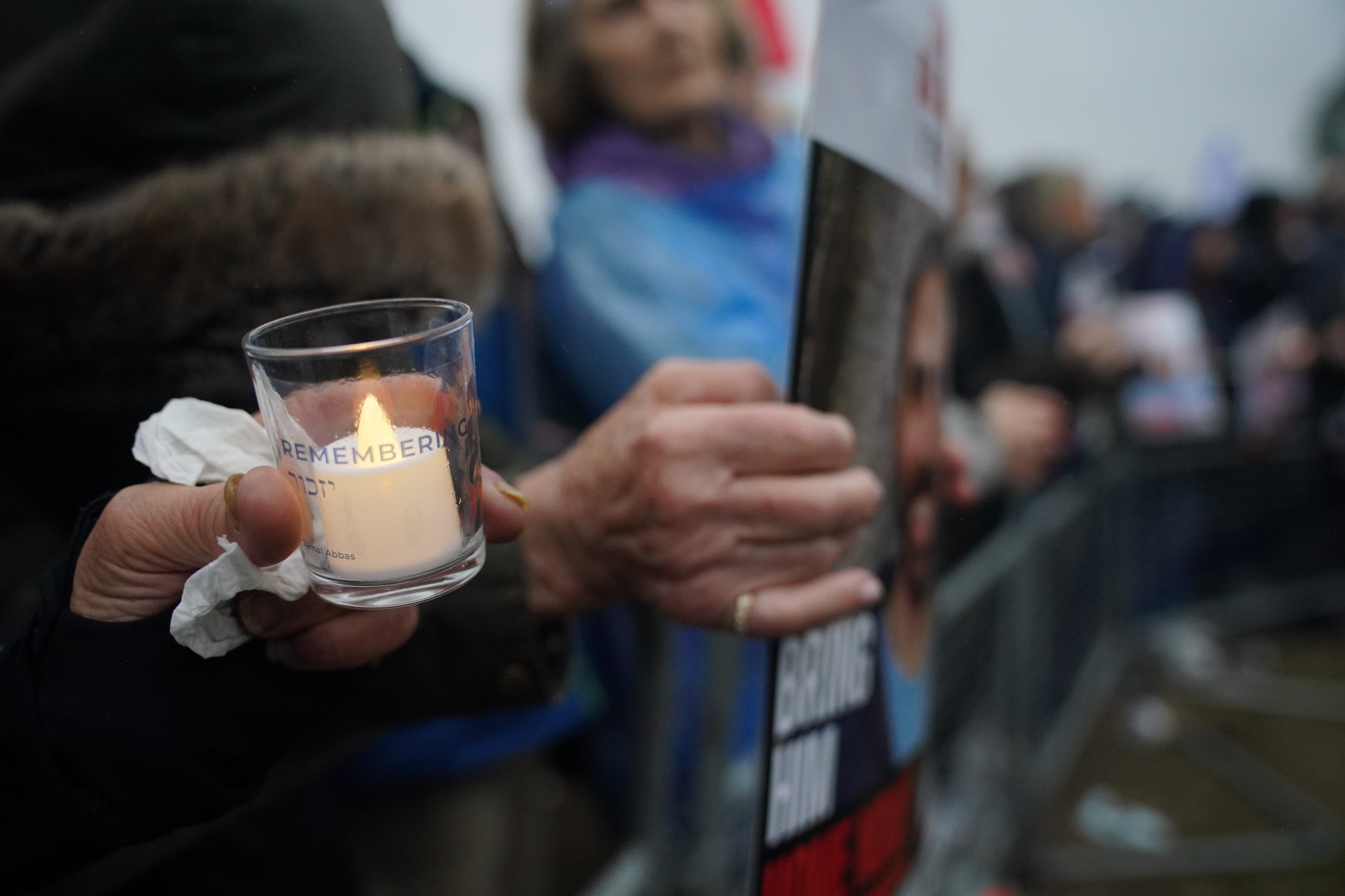 The Remembering October 7 memorial event in Hyde Park (Jonathan Brady/PA)