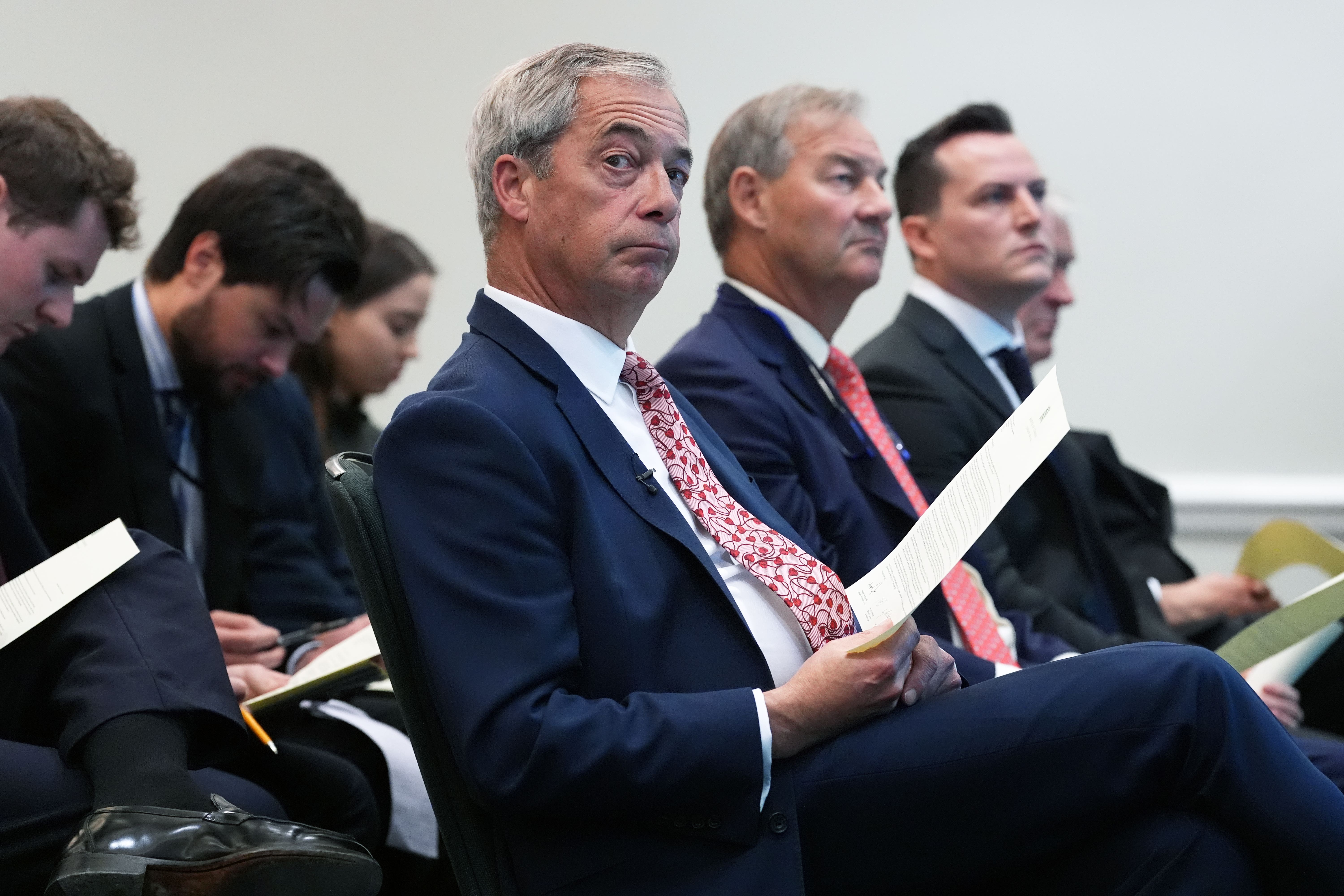 Nigel Farage had previously claimed Parliament’s security team had advised him not to hold in-person surgeries with constituents (Lucy North/PA)