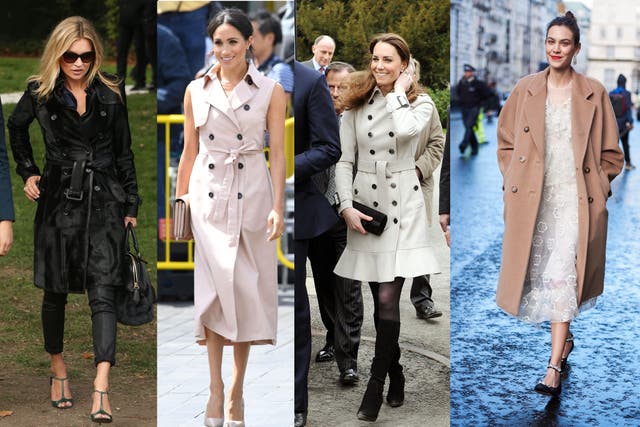 Here’s how to style a trench – come ran or shine (Alamy/John Stillwell/PA)