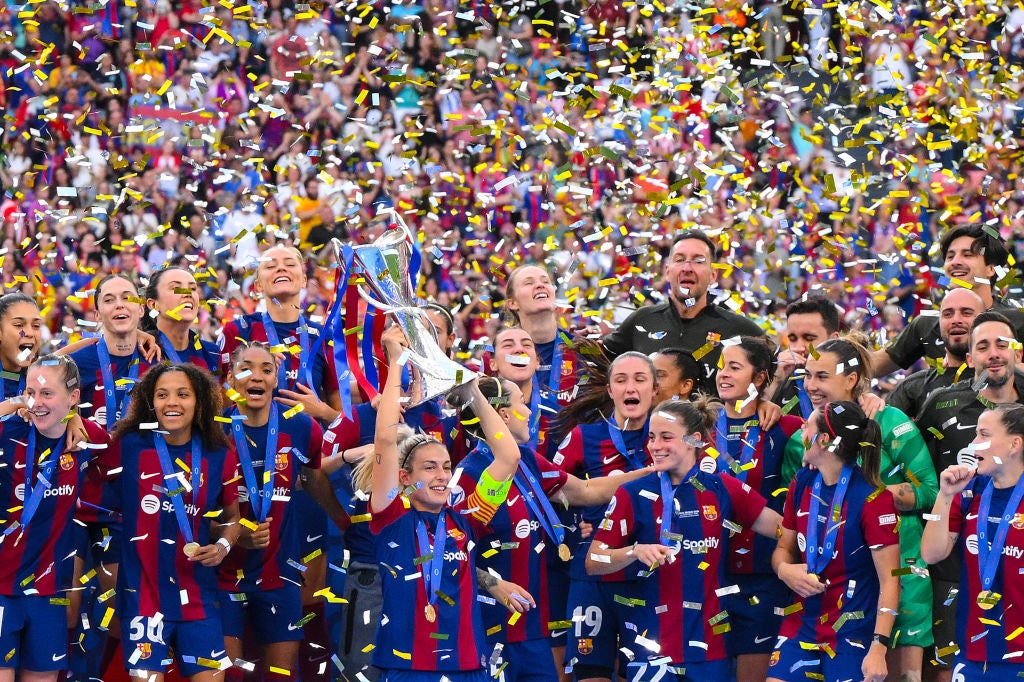 Barcelona defended their Women’s Champions League crown last season by beating Lyon in the final