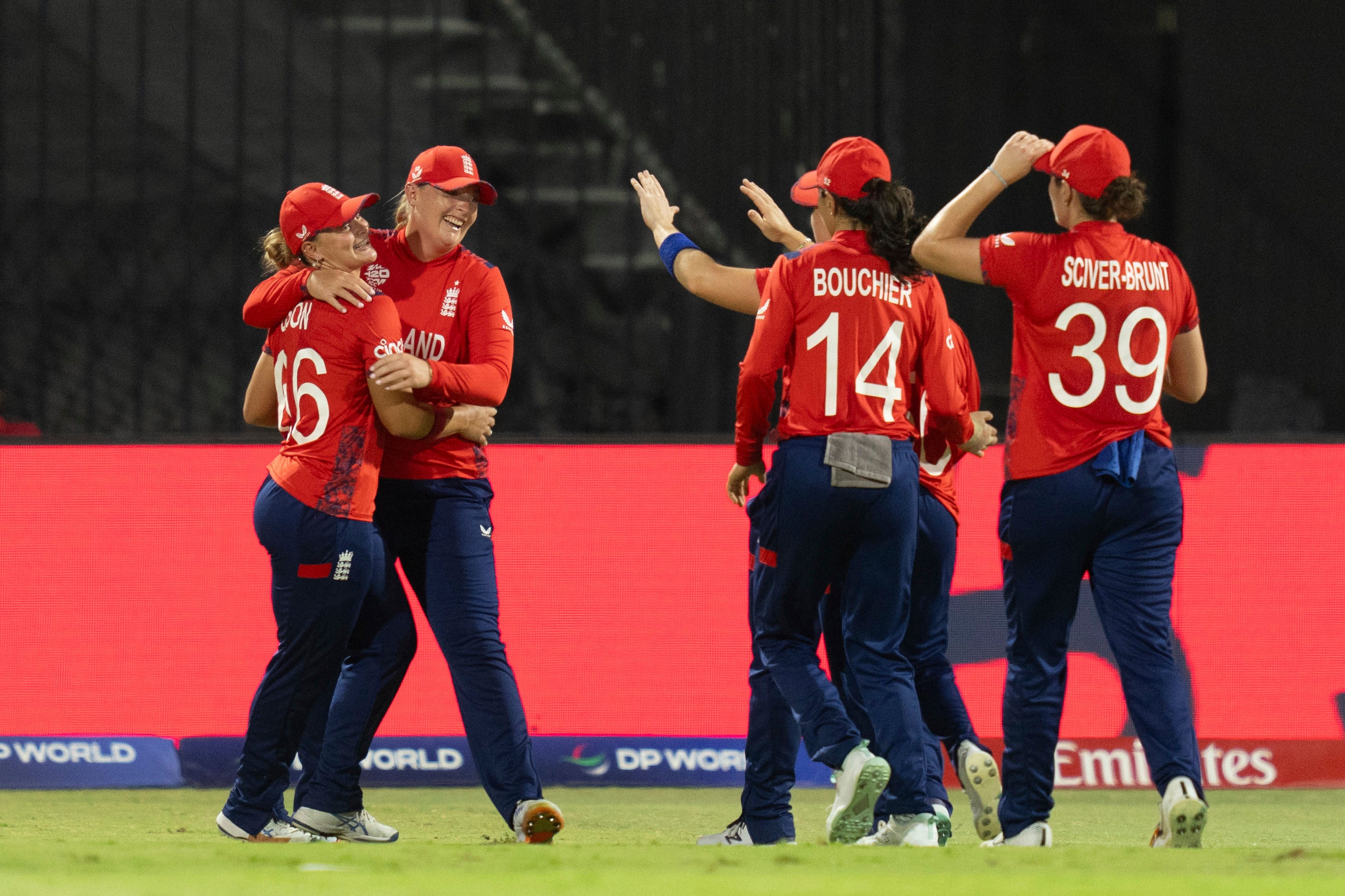 England take the early wicket of Tazmin Brits at Sharjah