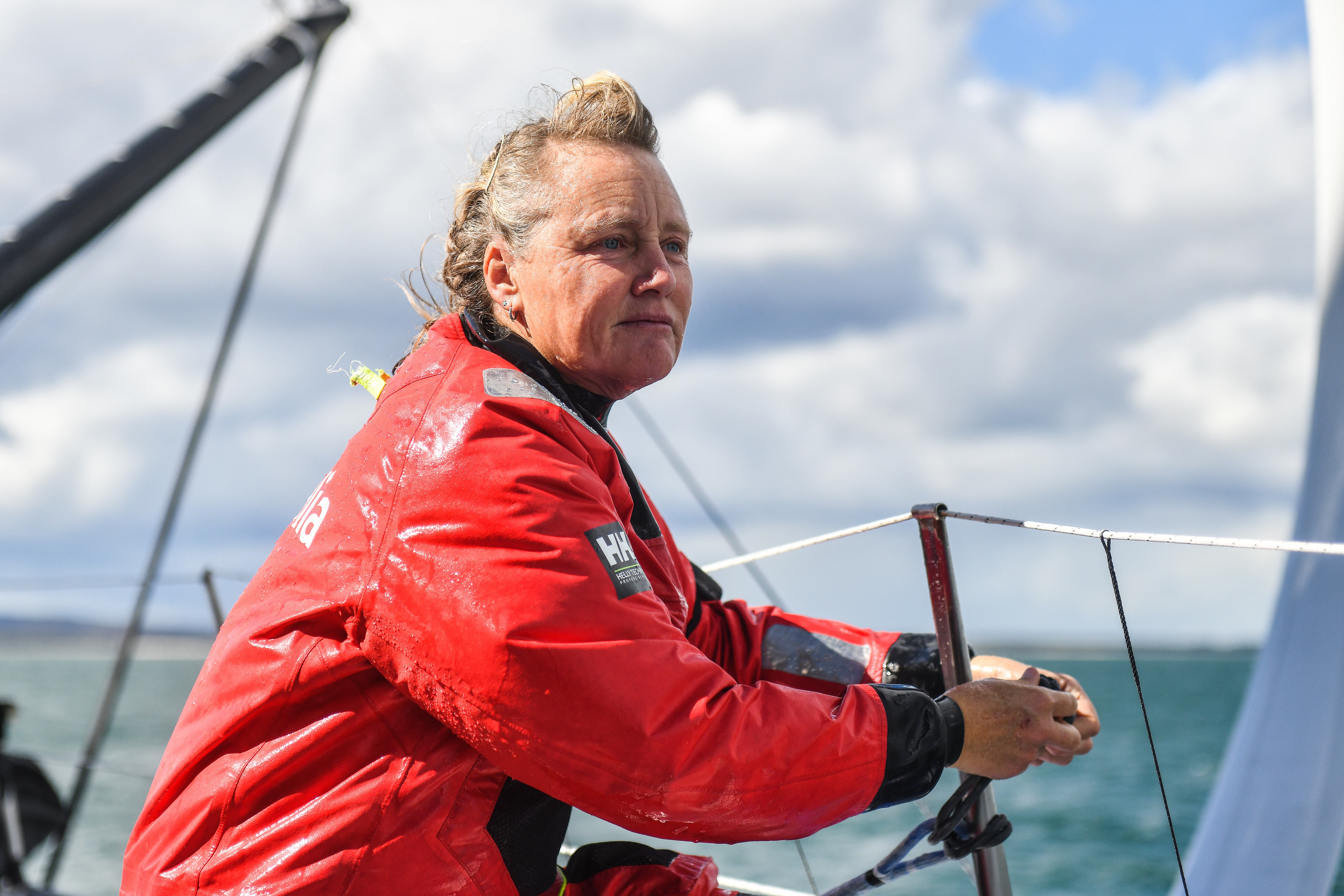 Pip Hare said her experience as a solo-sailor had prepared her for the isolation of sailing alone for three months (James Tomlinson/PA)