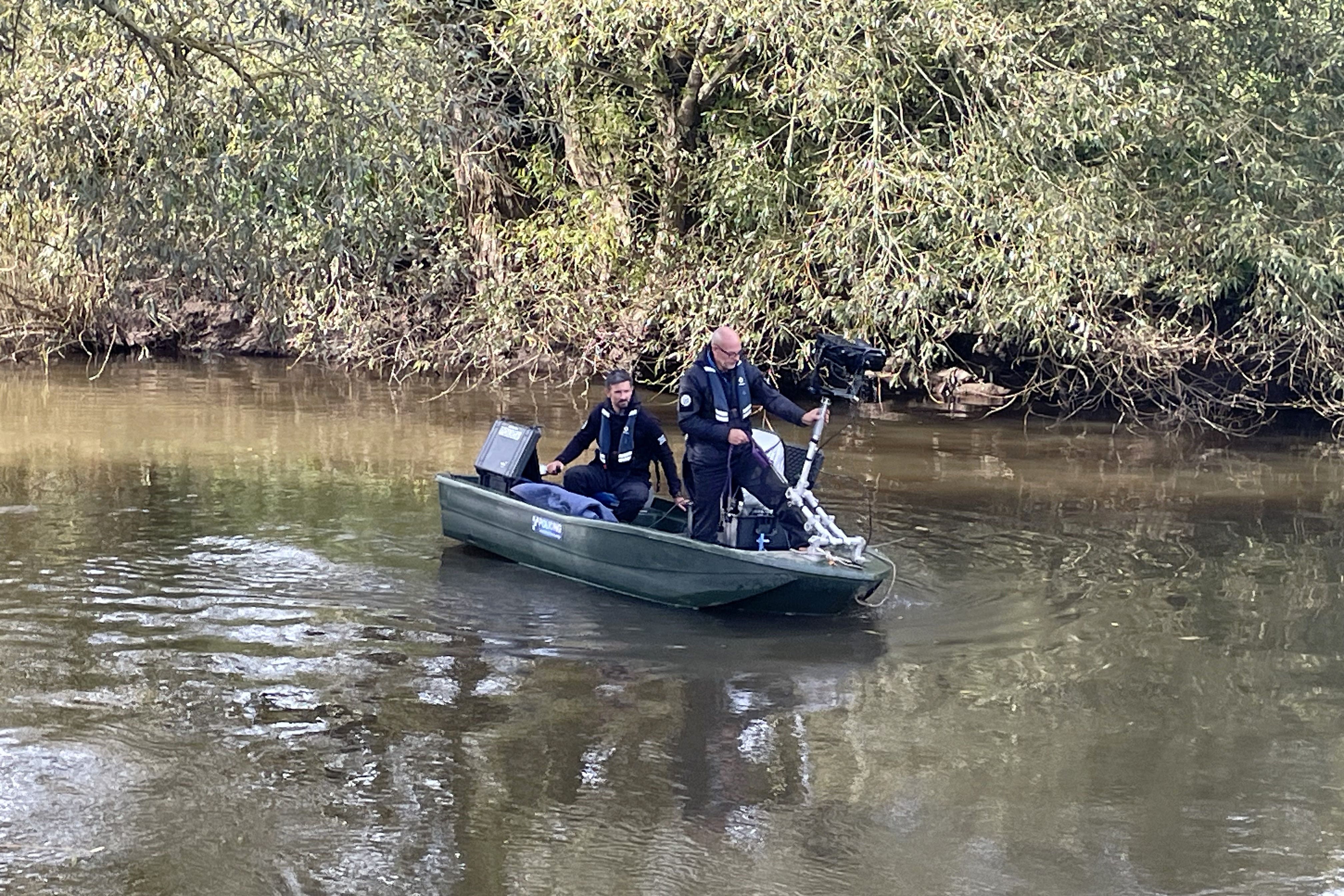 Police searching the River Derwent in Malton using sonar equipment as they search for missing woman Victoria Taylor (Dave Higgens/PA)