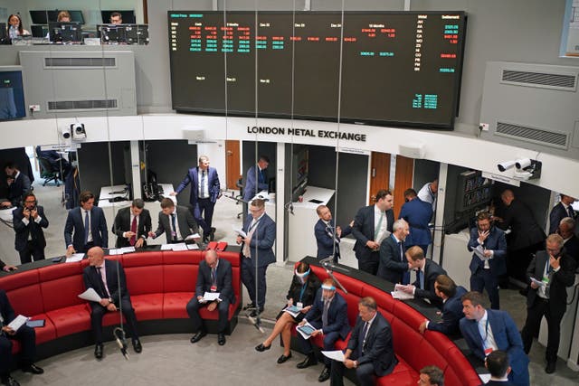 A general view of traders at the London Metal Exchange (Yui Mok/PA)