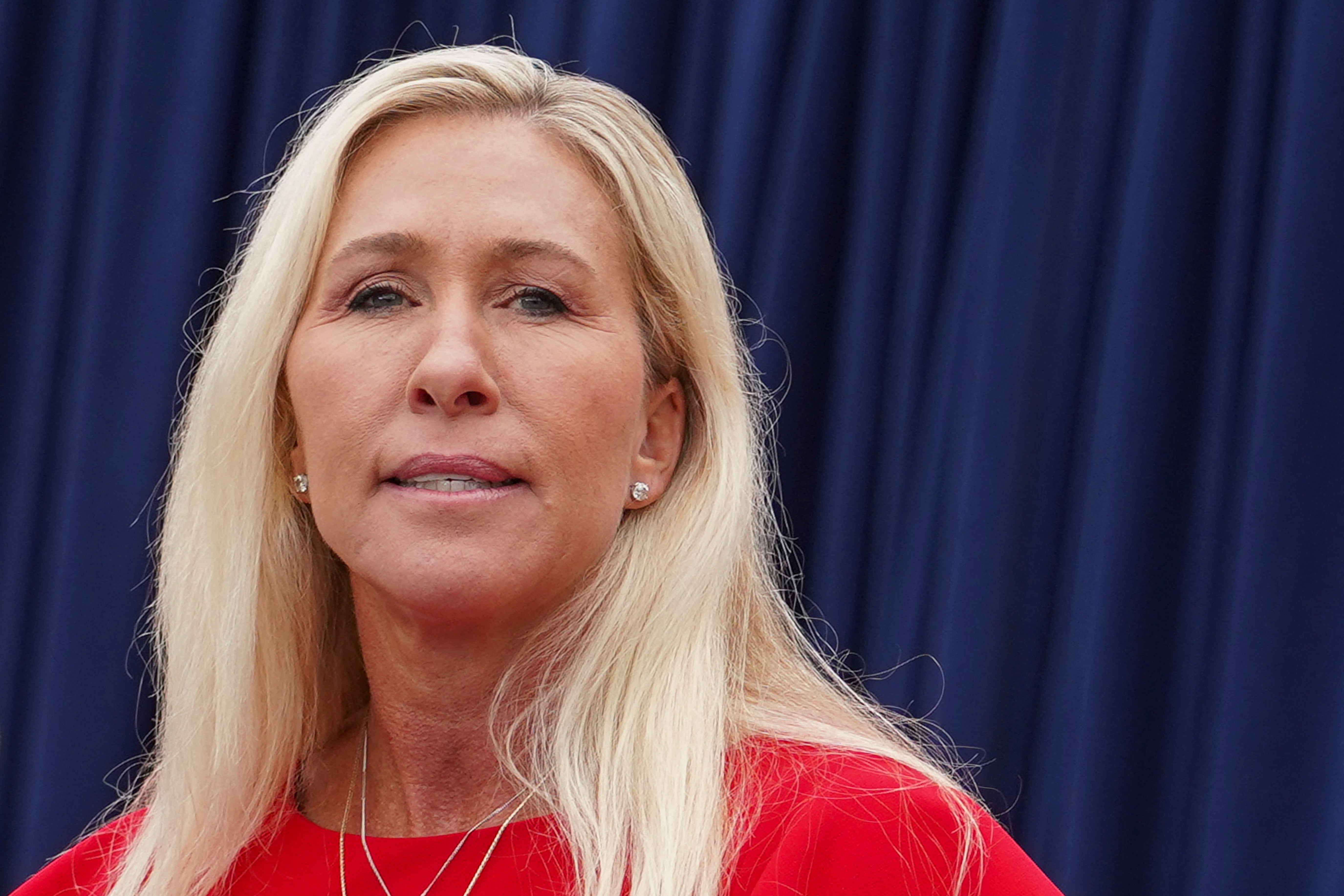 Marjorie Taylor Greene speaks at a campaign event of Republican vice presidential nominee U.S. Senator JD Vance. She has now commented on the latest viral trend, consuming raw milk