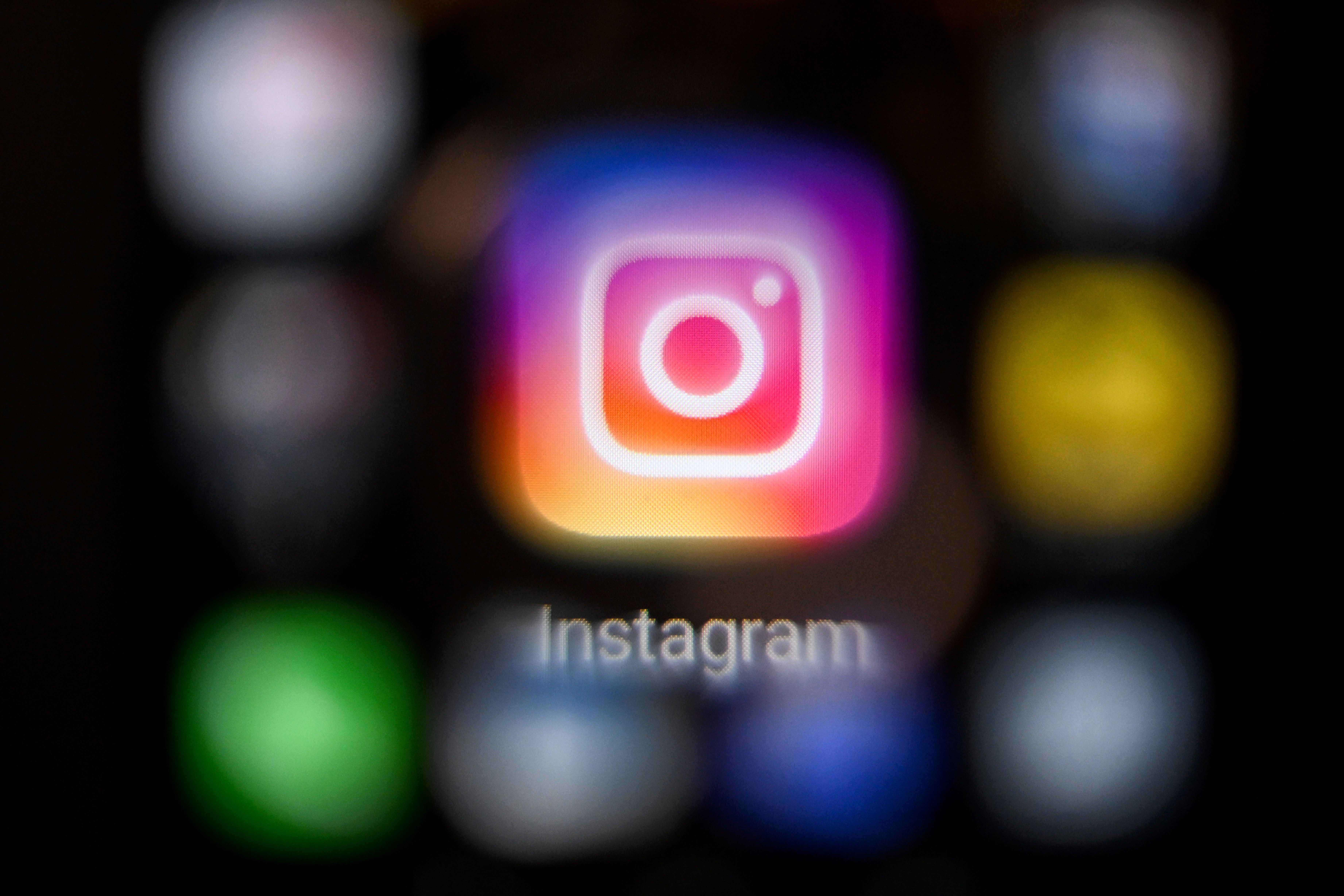<p>Instagram logo on smartphone screen</p>