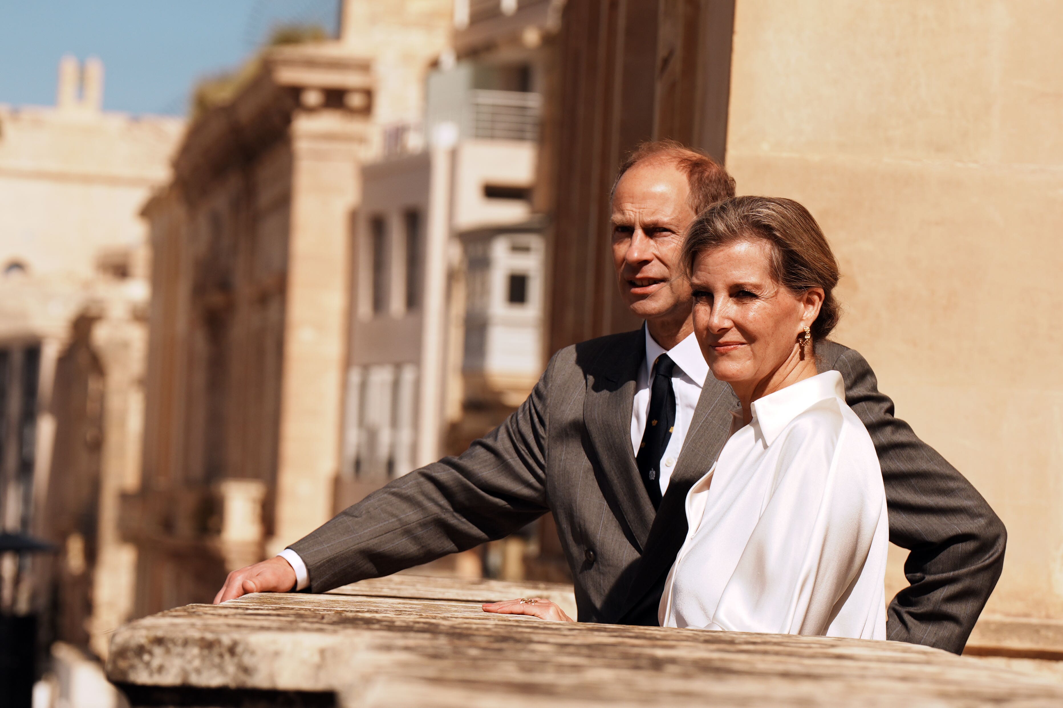 Edward and Sophie visited the Maritime Museum in Birgu on the second day of a royal tour of Malta to mark the 60th anniversary of its independence (Aaron Chown/PA)