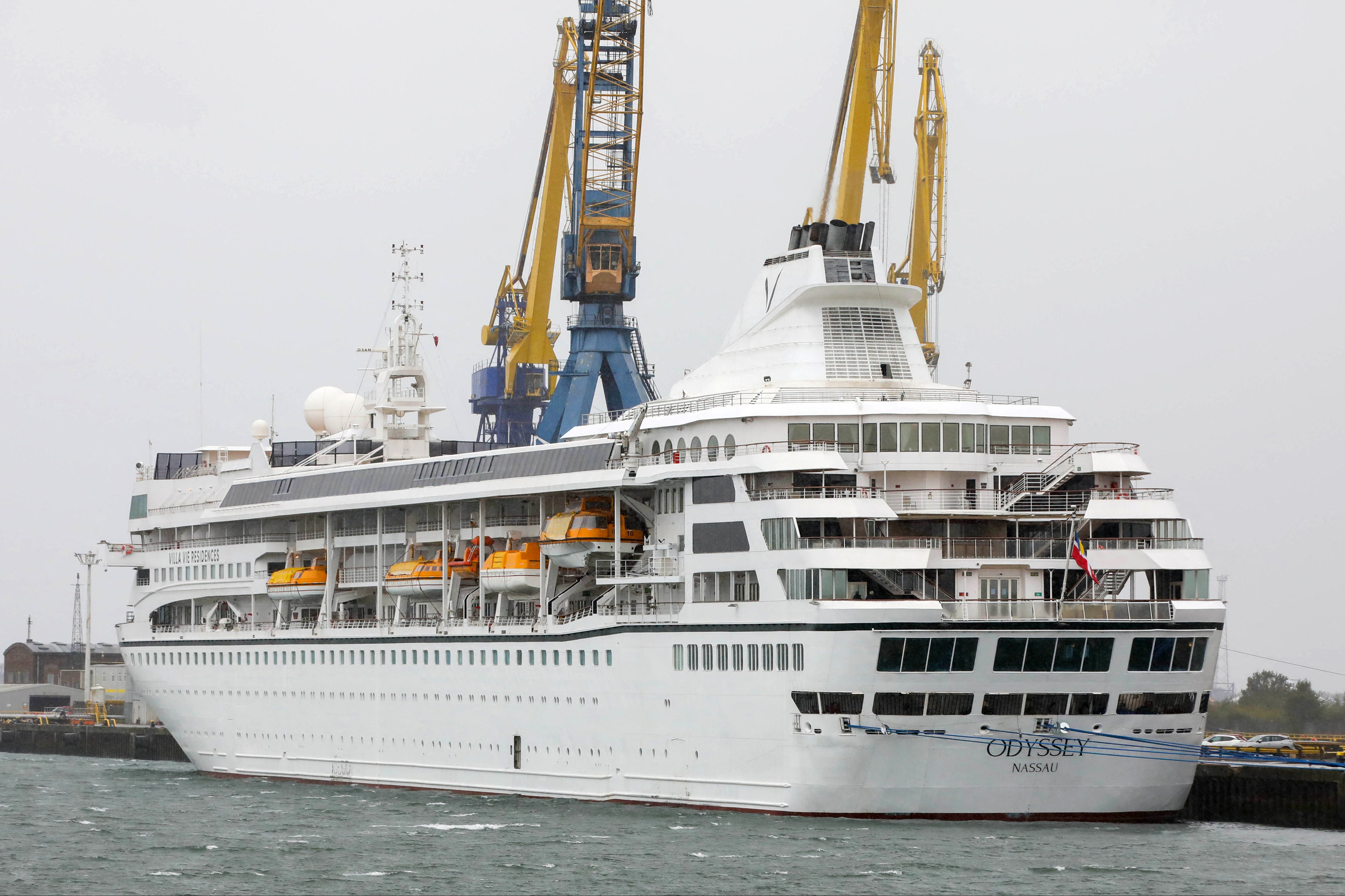 The Villa Vie Odyssey cruise ship set sail on 30 September after four months of delays in Belfast