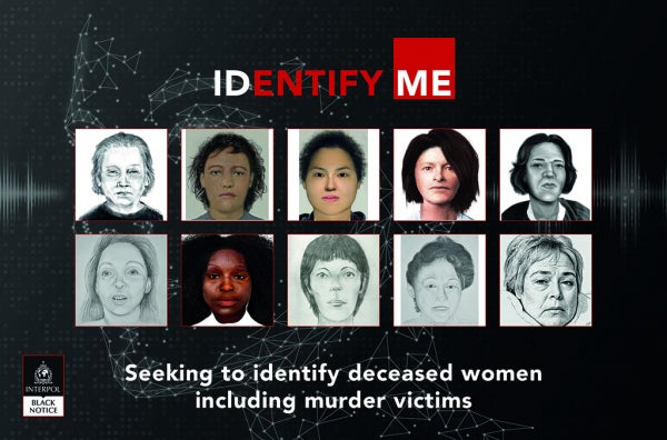 Some of the woman Interpol want to identify