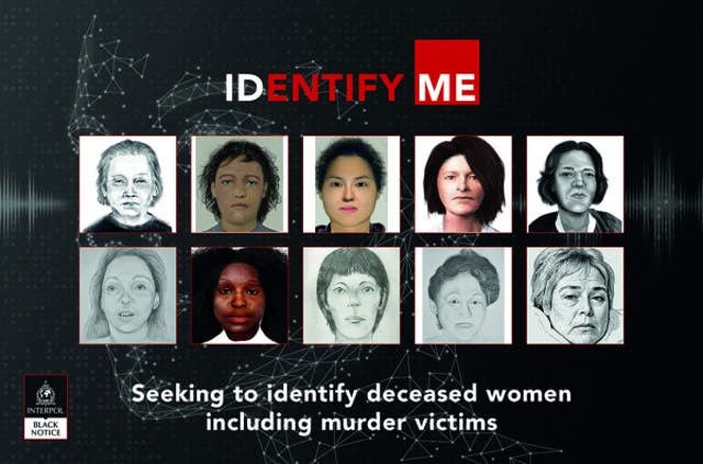 <p>Some of the woman Interpol want to identify </p>