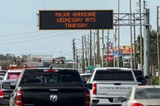 Hurricane Milton live updates: Florida braces for landfall as Biden warns of ‘life or death decision’