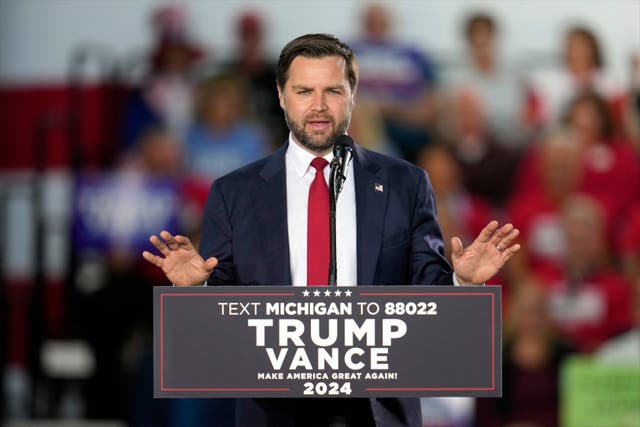 <p>JD Vance claimed he’d ‘never’ praises Barack Obama at a rally in Michigan - despite writing a glowing op-ed about the former president in 2017 </p>