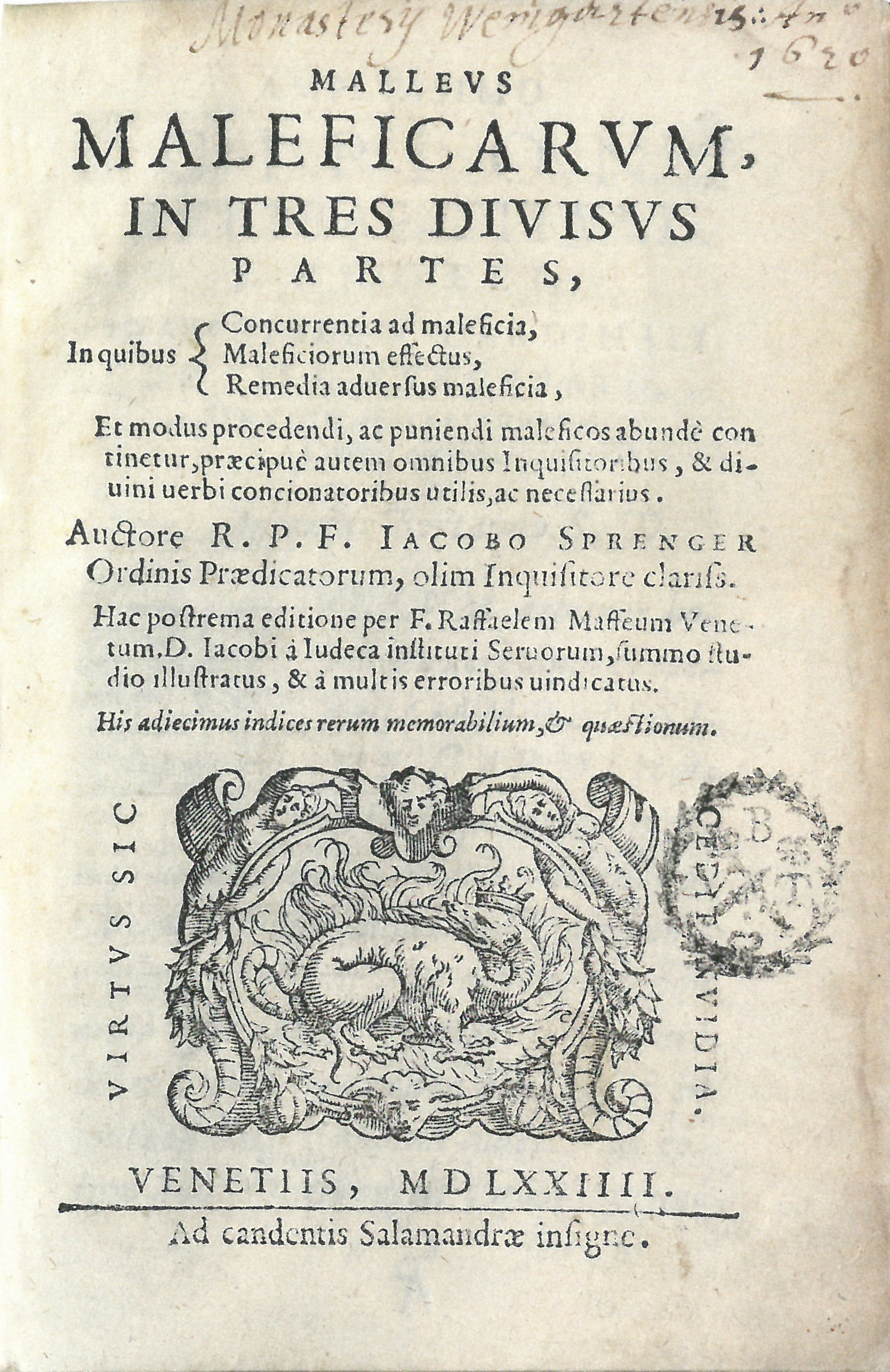 Malleus Maleficarum, first published in 1487, spread through Europe and became a handbook for conducting witch trials