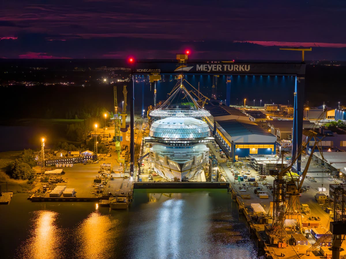 Royal Caribbean celebrates float-out for new Star of the Seas