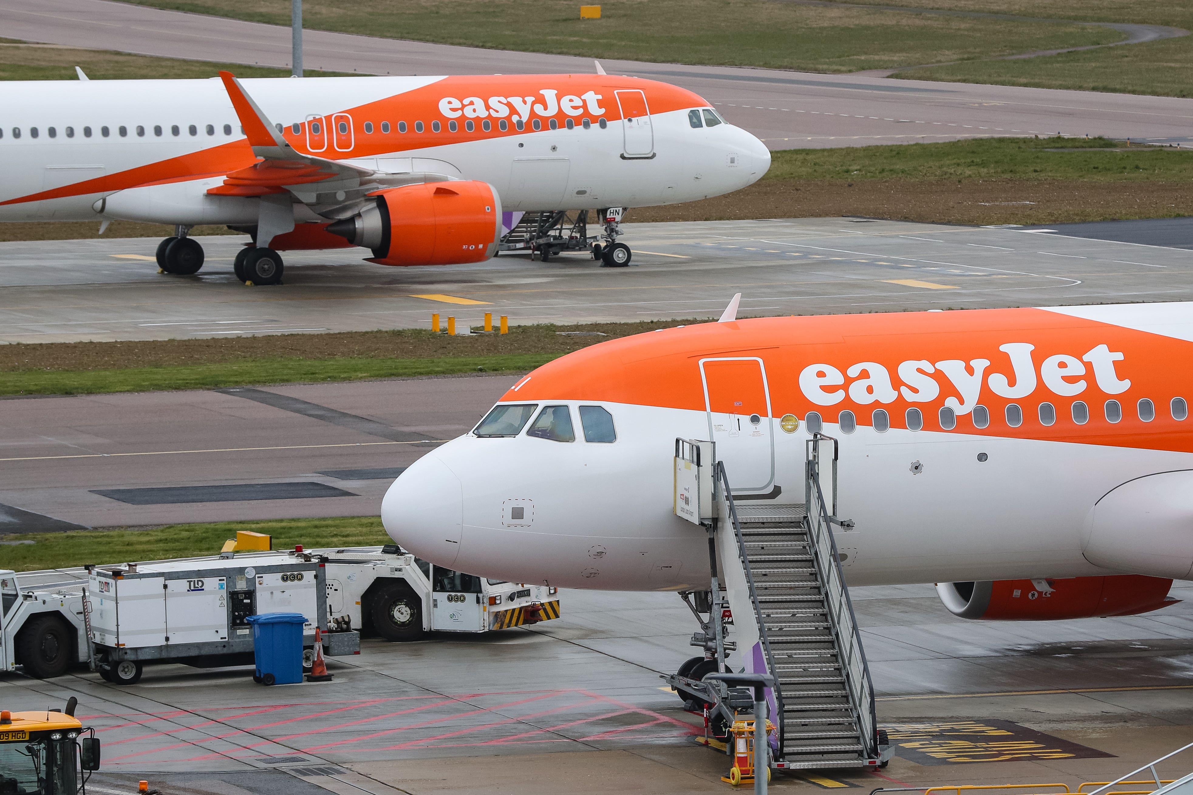 UK travellers risk being stuck on planes after arriving at European Union (EU) airports once enhanced border checks are introduced, the boss of easyJet said (Jonathan Brady/PA)