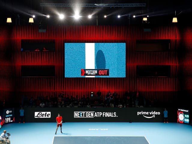 <p>Hawk-Eye Live was first used at the 2018 ATP Finals in Milan</p>