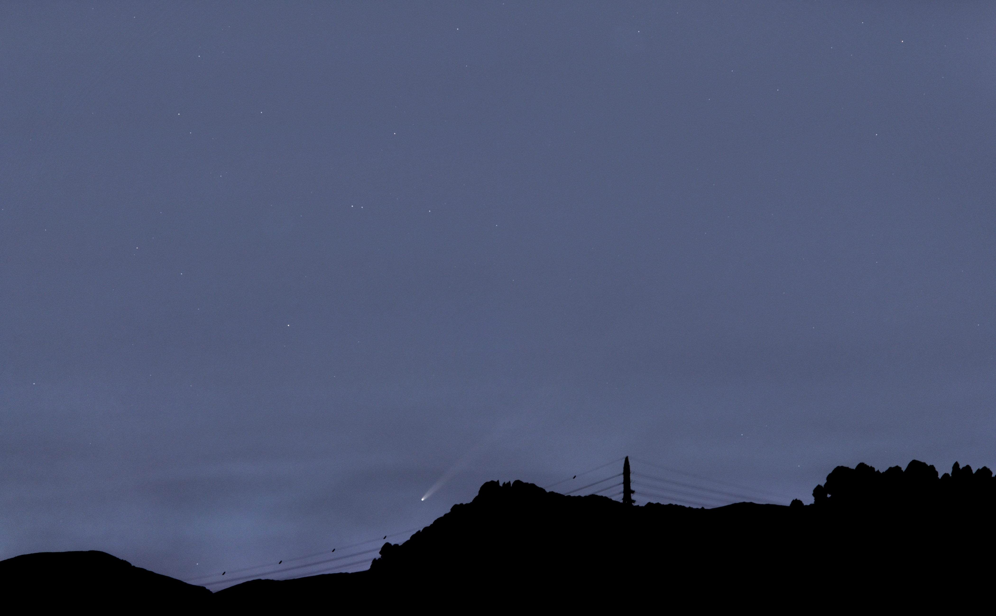 Comet A3 spotted in the night sky of Granada, Spain, earlier this month