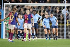 Bunny Shaw scores as Man City shock holders Barcelona in Women’s Champions League