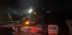 Tree crashes into Fox News reporter’s car as Hurricane Milton tears through west Florida