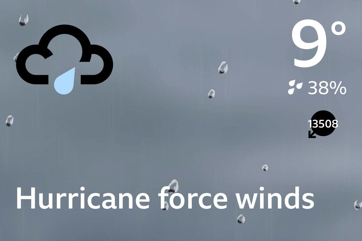 BBC apologises for weather app forecasting ‘hurricane force winds’ for