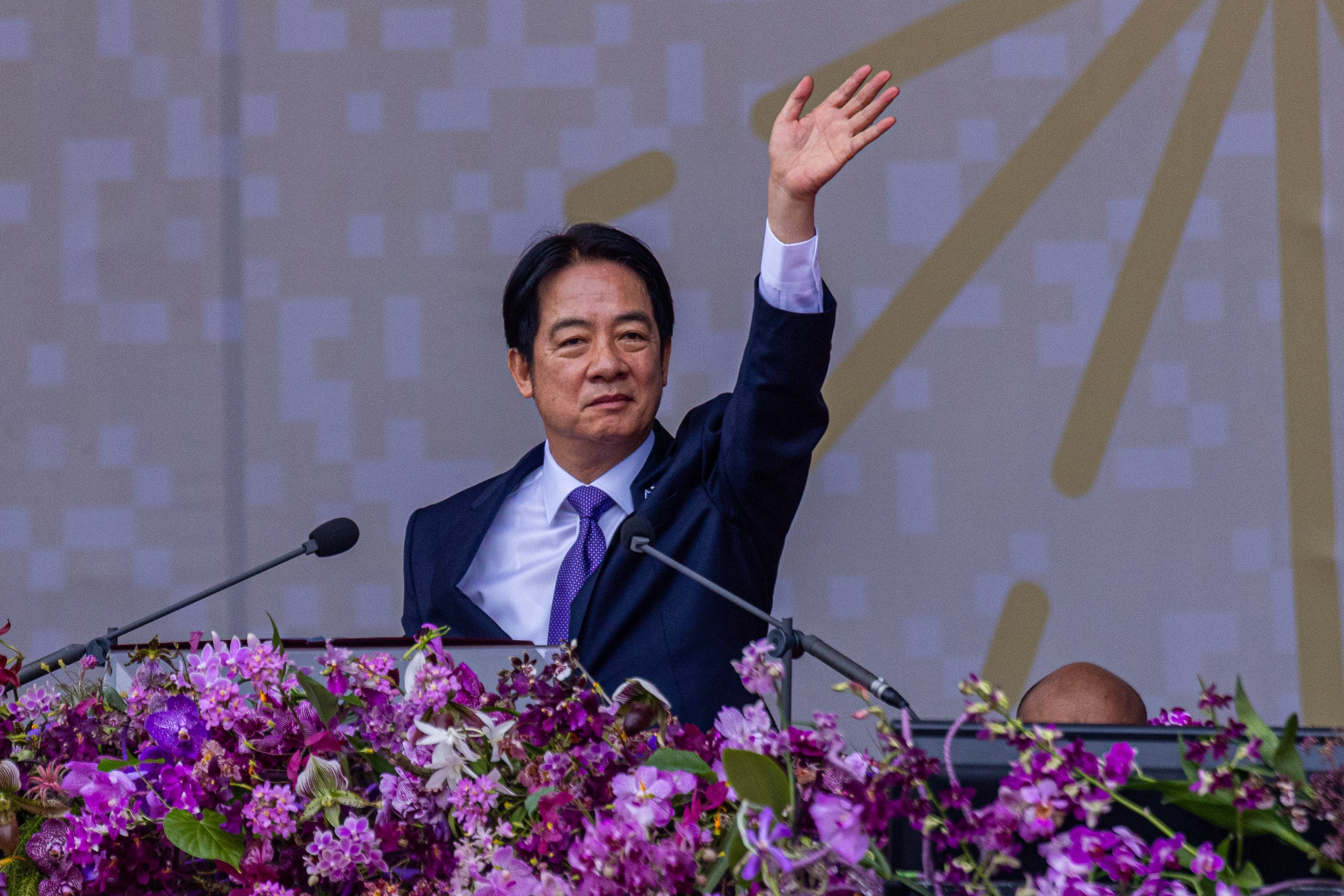 <p>Lai Ching-Te delivers a speech during Taiwan National Day celebrations in Taipei, Taiwan, on 10 October 2024 </p>