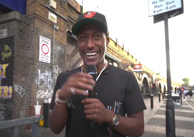 <p>Yung Filly in the YouTube series ‘Asking Awkward Questions'</p>