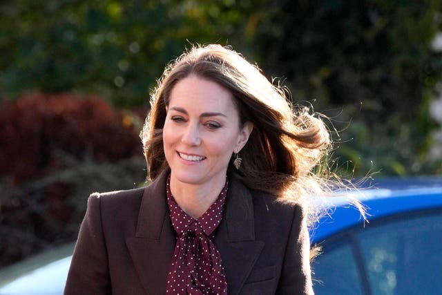 The Princess of Wales arrives for a visit to Southport Community Centre (Danny Lawson/PA)