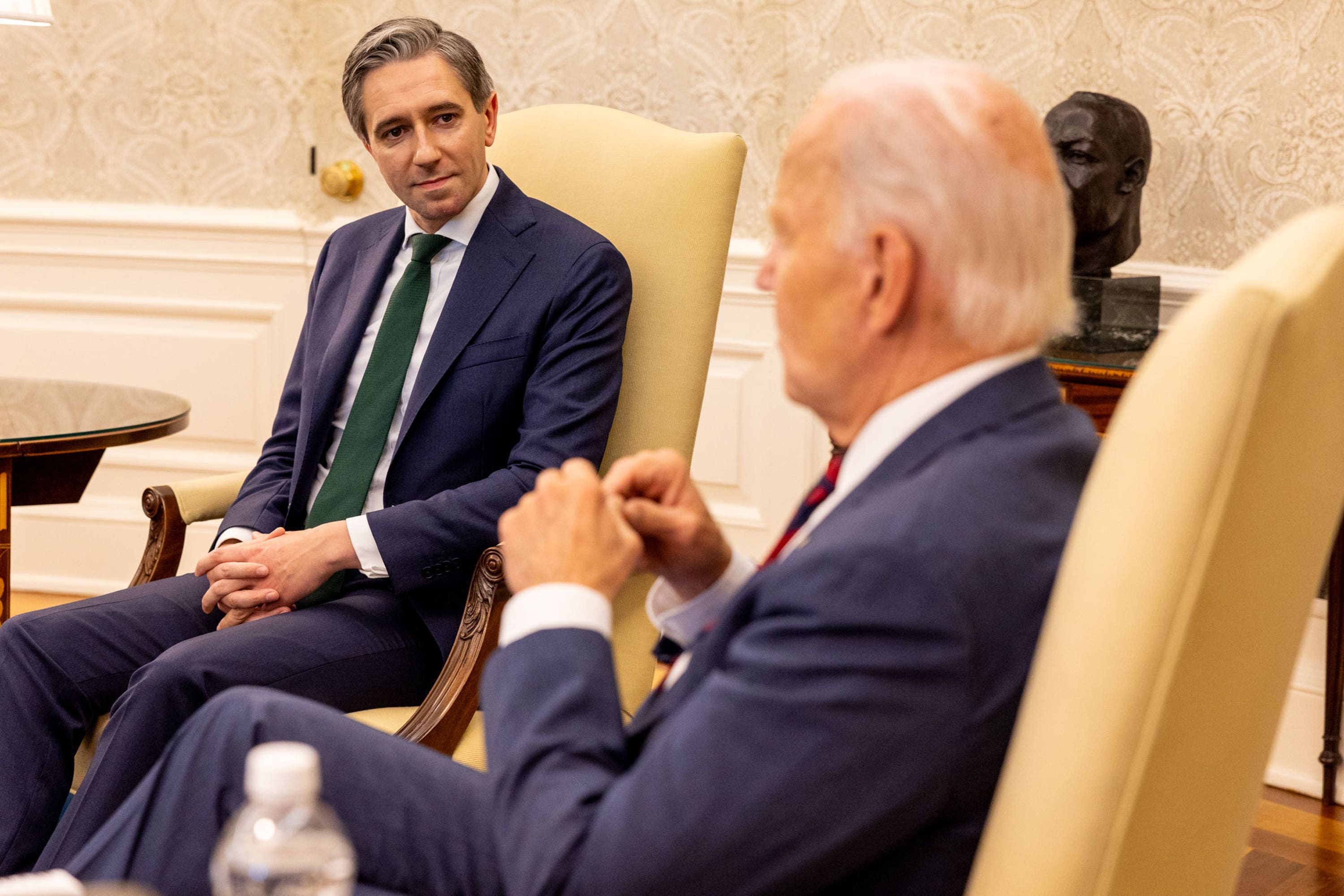 Simon Harris met US President Joe Biden at the White House (Tasos Katopodis/Irish Government/PA)