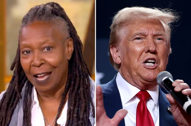 <p>Whoopi Goldberg and Donald Trump</p>