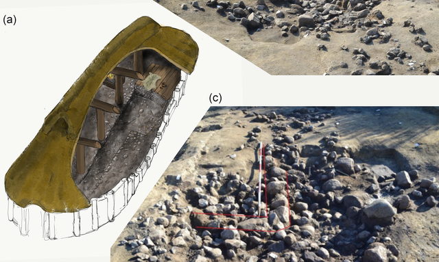 <p>Representación artística de la bodega hallada en un sitio arqueológico en Dinamarca</p>