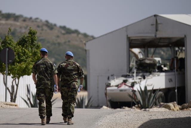 Thousands of peacekeepers are stationed in Lebanon as part of Unifil (Niall Carson/PA)