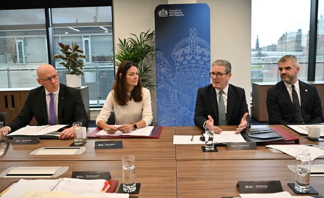 <p>Prime minister Keir Starmer hosts the first meeting of the Council of the Nations and Regions in Edinburgh on Friday </p>