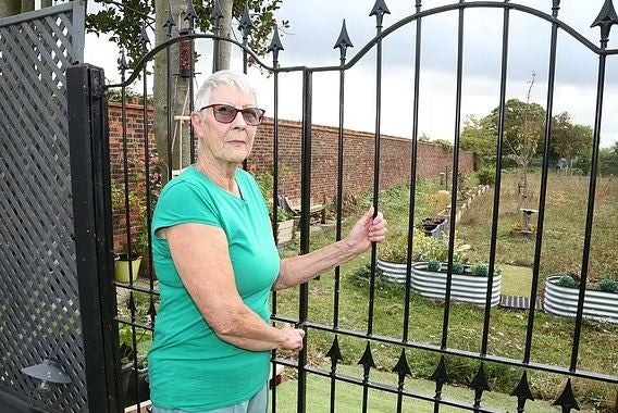 Christine Read can see the fires from her garden