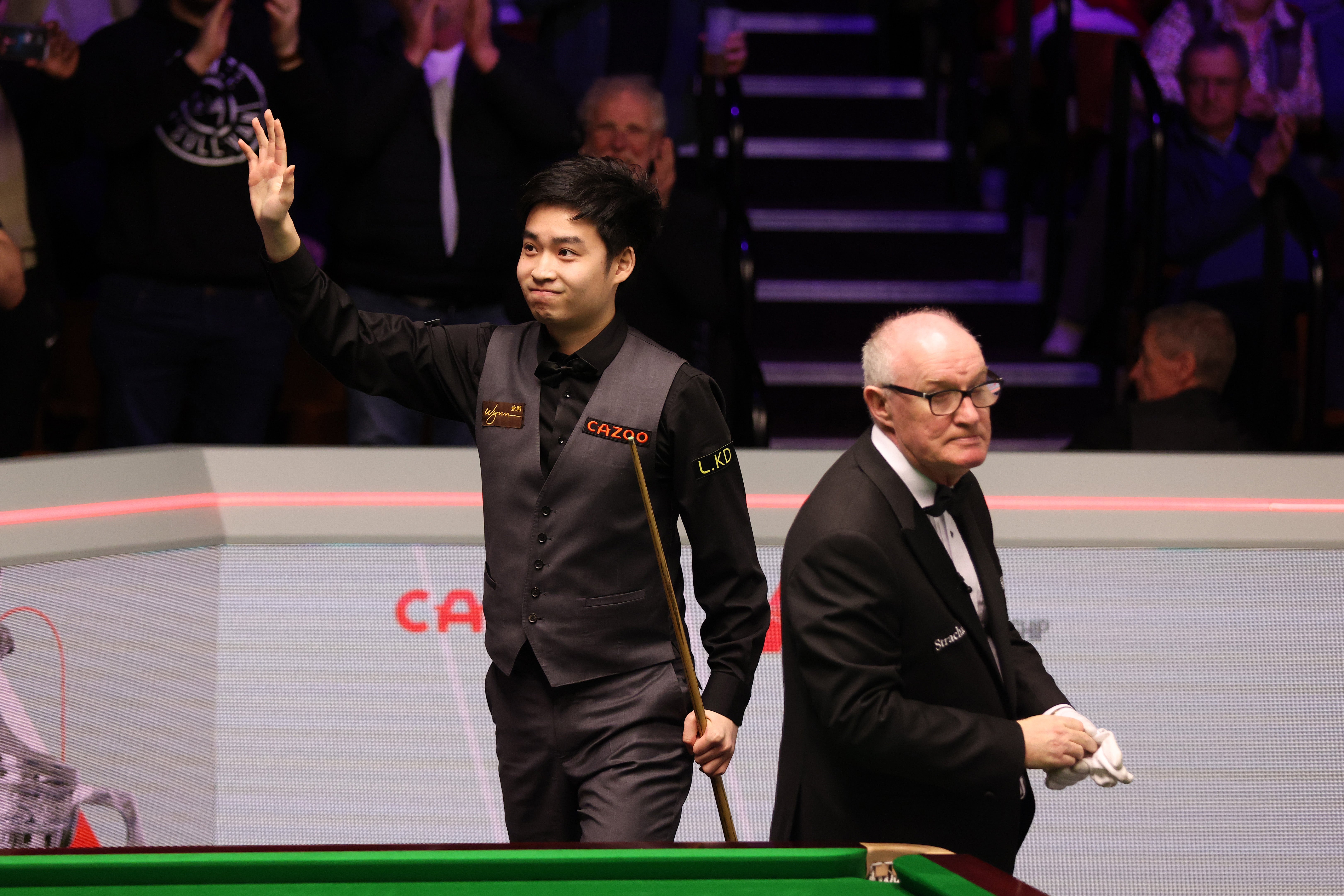 Si Jiahui, pictured at this year’s World Snooker Championship, is on form in Wuhan