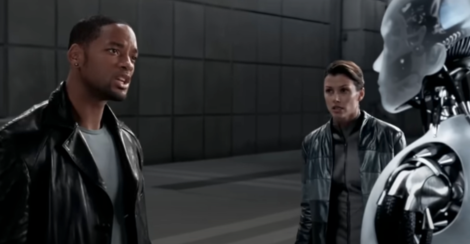 Will Smith e Bridget Moynahan em 'Eu, Robô'