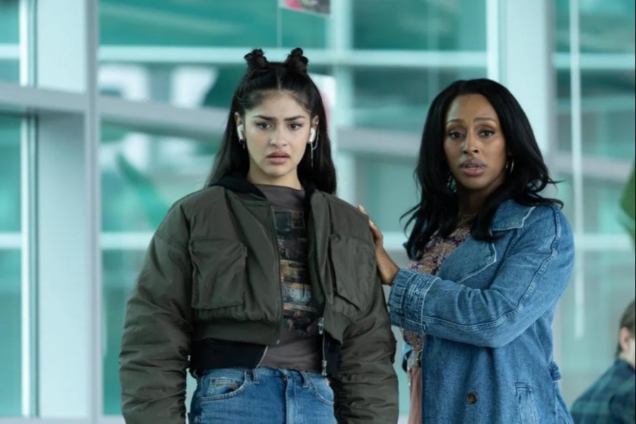 Imogen Sandhu as Cass and Alexandra Burke as Helen in Curfew