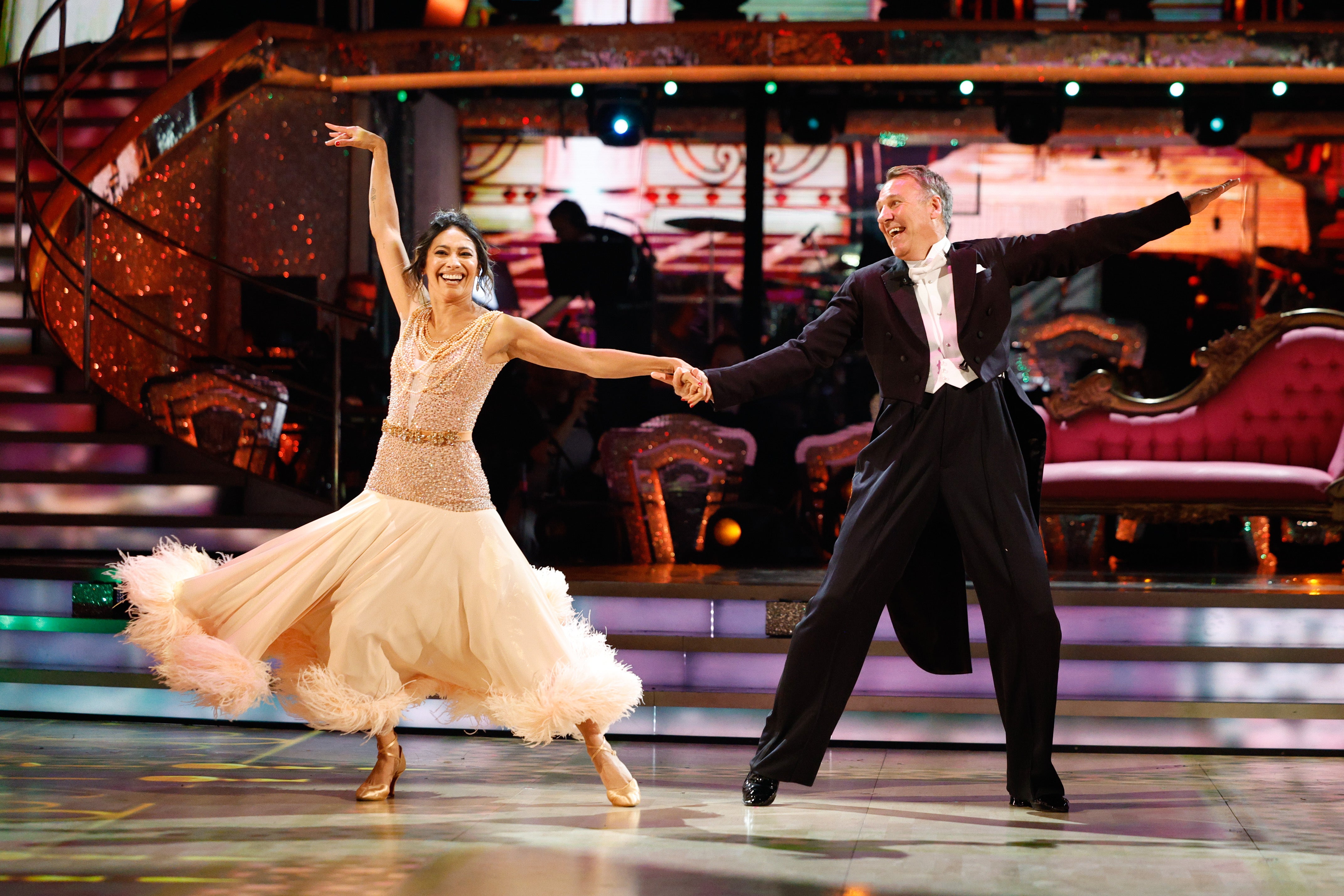 Paul Merson and Karen Hauer perform in week four of 'Strictly Come Dancing'