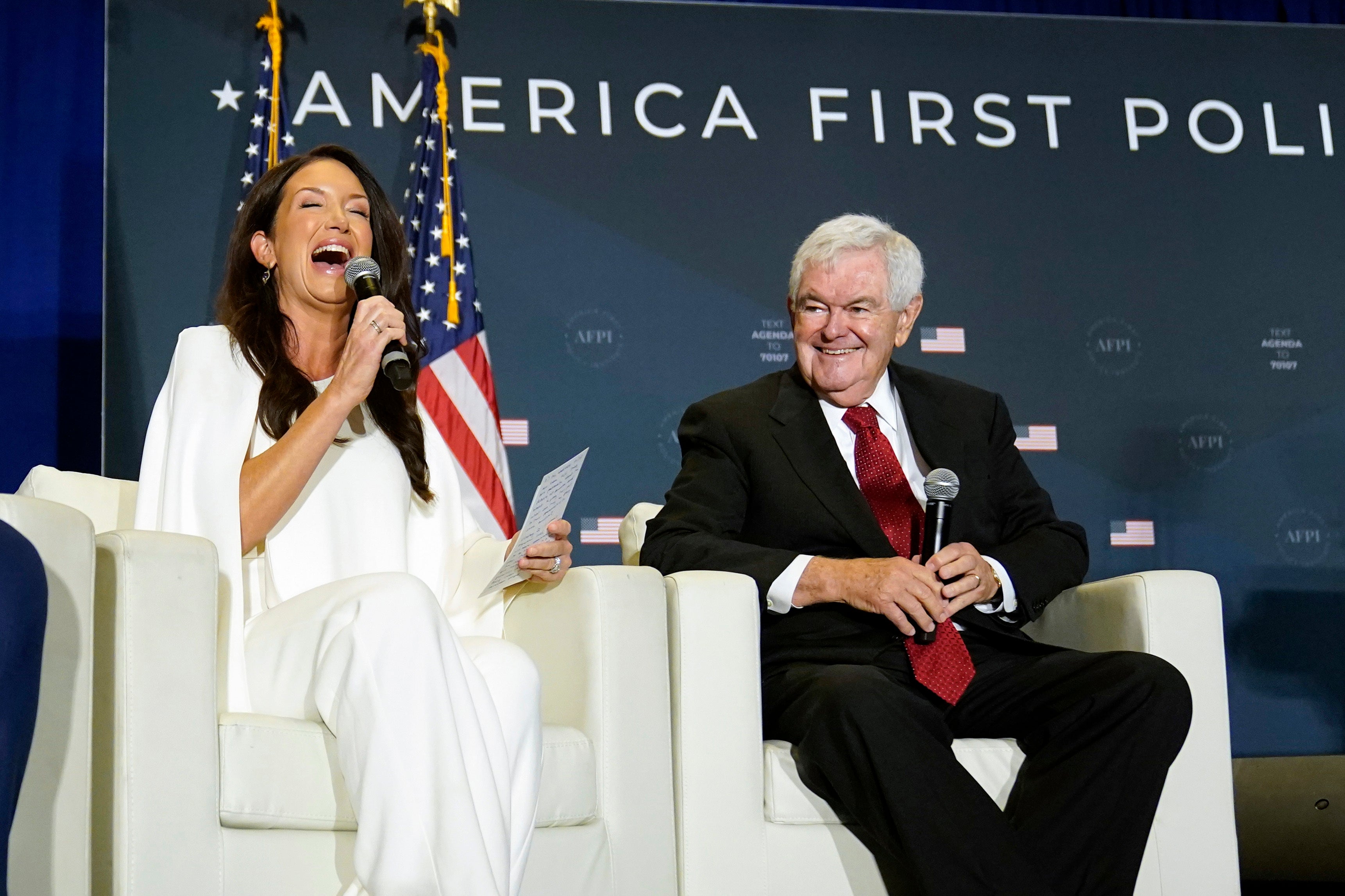 Brooke Rollins, former director of the White House Domestic Policy Council, with former House Speaker Newt Gingrich