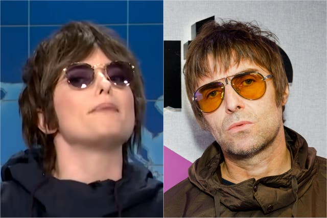 <p>Sarah Sherman and Liam Gallagher</p>