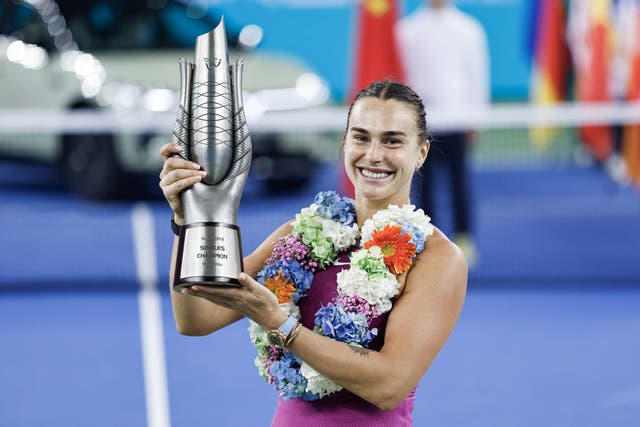 <p>Sabalenka lifted the Wuhan Open title </p>