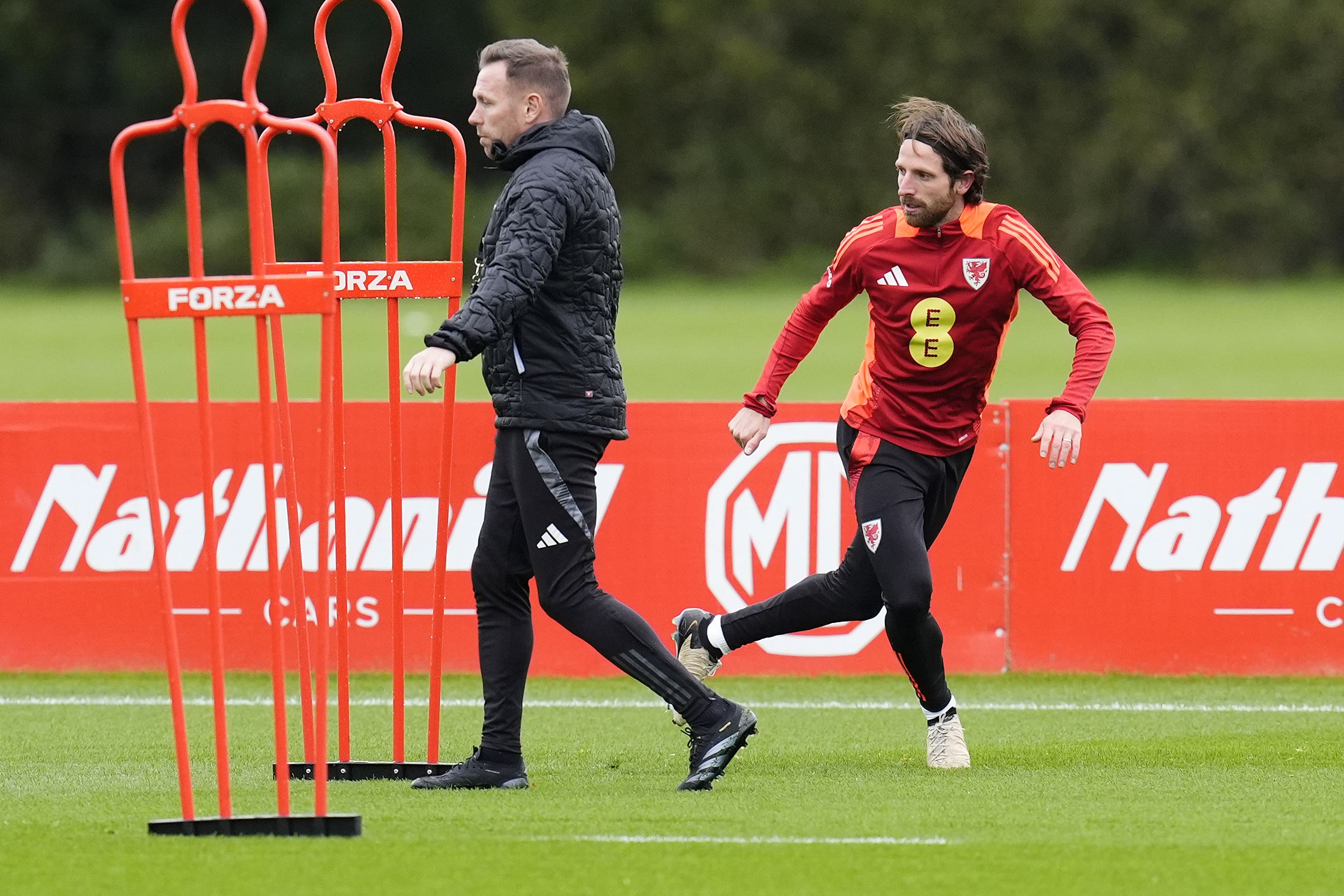 Wales head coach Craig Bellamy (left) accepts playing Joe Allen (right) against Montenegro would represent a gamble (Nick Potts/PA)