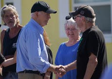 Biden announces $612m electric grid investments during visit to survey Hurricane Milton damage in Florida