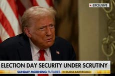 Trump floats sending military after US citizens on election day citing ‘radical left lunatics’ and ‘the enemy from within’