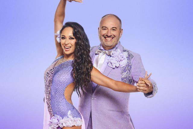 Wynne Evans and Katya Jones scored 34 for their tango to Abba’s Money, Money, Money during Saturday night’s show (BBC/PA)