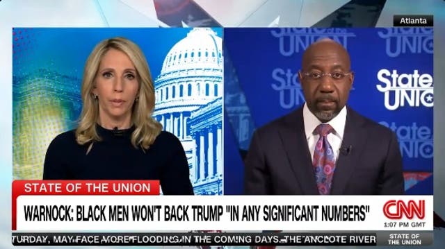 <p>Senator Raphael Warnock brushed off concerns about Black voters breaking from the Democratic party this year</p>