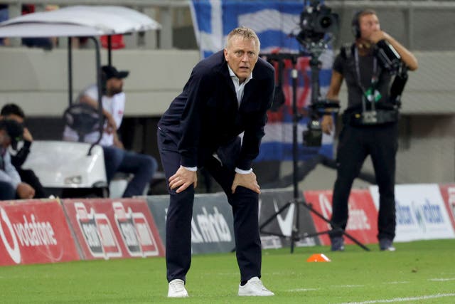 Republic of Ireland boss Heimir Hallgrimsson has ordered his players to stop presenting “gifts” to their opponents (Yorgos Karahalis/AP/PA)