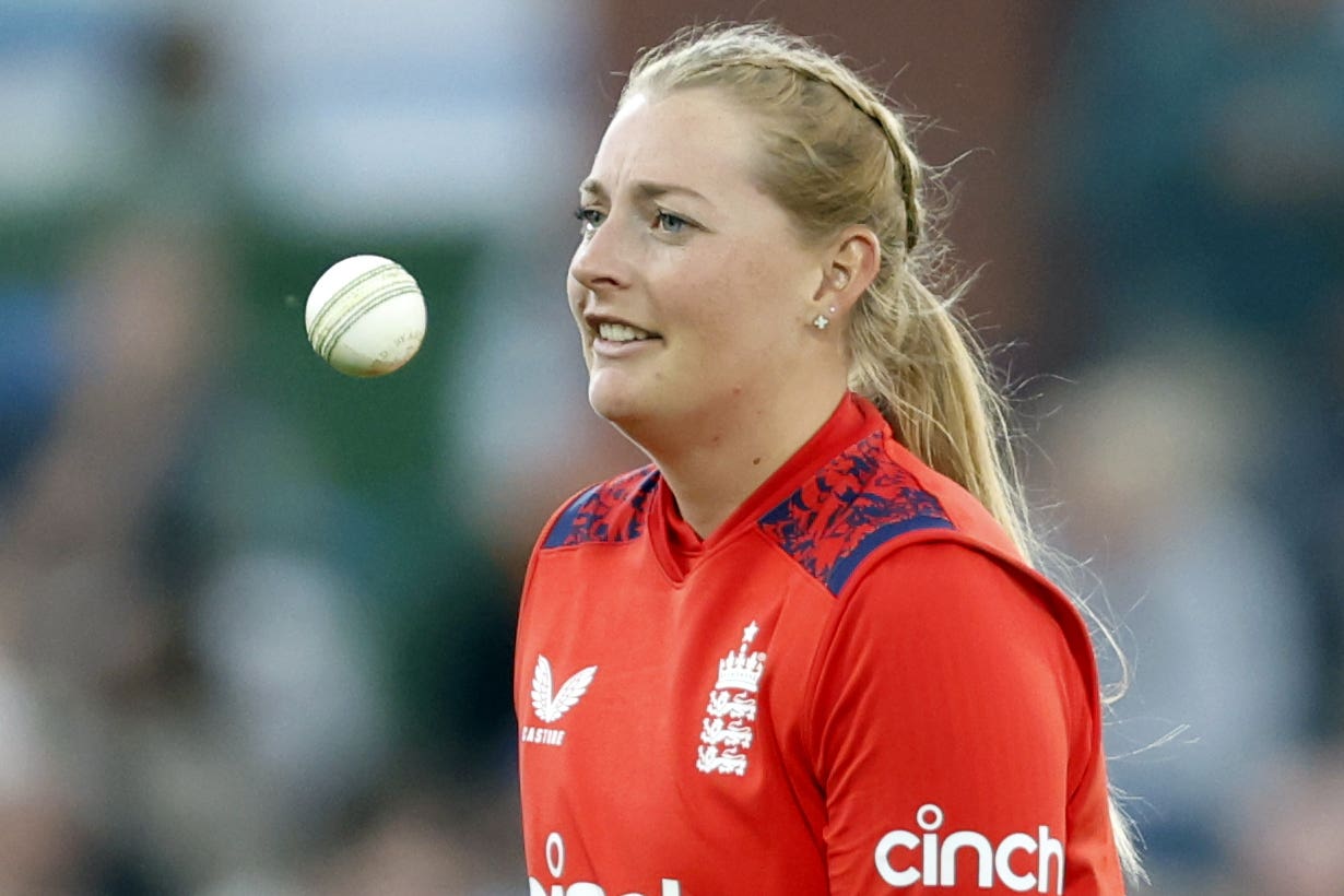 Sophie Ecclestone has taken four wickets in three matches at the T20 World Cup (Nigel French/PA)