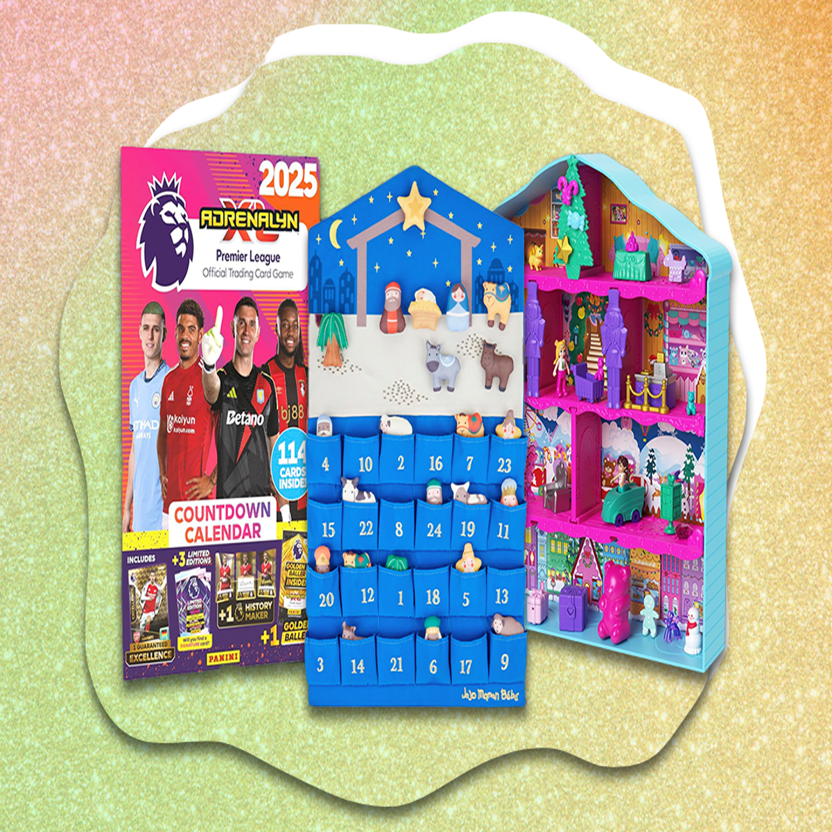 Calendario De Adviento Polly Pocket – Casa De Jengibre Con 24 Sorpresas, 2 Muñecas Y Accesorios Navideños Para Niños +4 Años